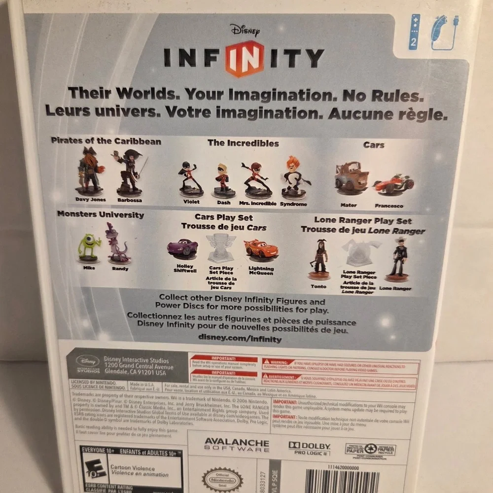 Disney Infinity Wii Game And Case And Manual Untested